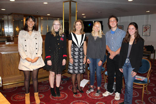Caroline Kennedy with Students from Unleashed